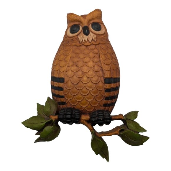 VTG Homco Owl Hanging Plaque Wall Art Hoot Owls 7403 Set of 2 Retro MCM Wildlife - Picture 7 of 11
